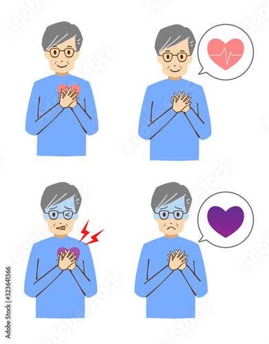 シニア男性　心臓