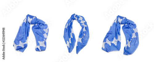 Warm scarf isolated on the white background © Elnur