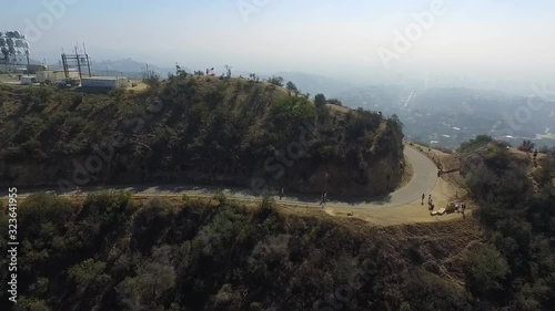Drone footage of the Hollywood Sign in Los Angeles