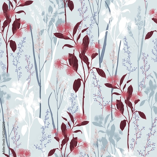 Seamless background with delicate flowers. Floral pattern