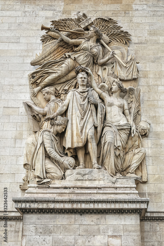 Sculpture of the arc de Triomphe 'Triumph of 1810'