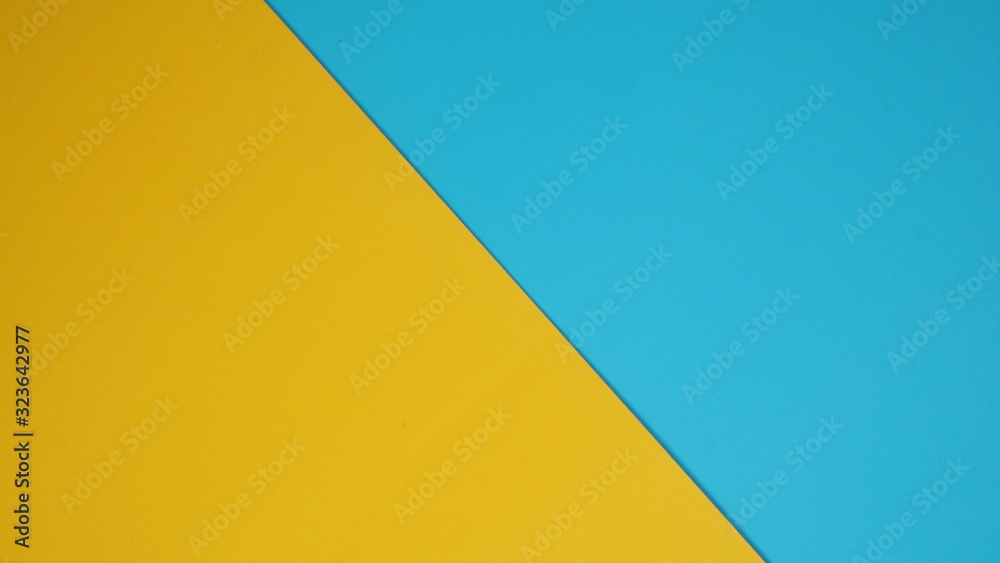 Empty paper in yellow and blue sky color for background. Empty paper in yellow and blue sky color for background.