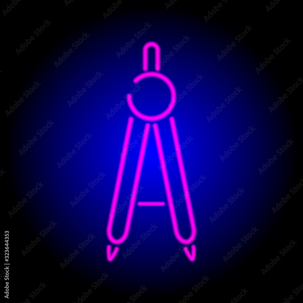 color flat icon compass pink neon stationery color flat icon compass pink neon stationery