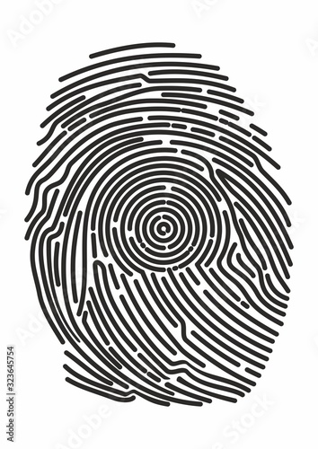 Icon Fingerprint. Identification fingerprints. Security and prints of fingers to pass access. System of bio recognition, identifying methods