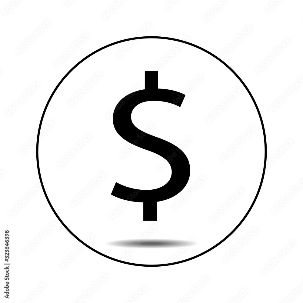 coin dollar icon vector illustration logo template coin dollar icon vector illustration logo template