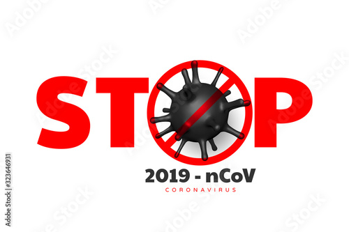 Stop coronavirus, virus strain of MERS-Cov and Novel coronavirus 2019-nCoV. Vector concept of dangerous virus in China with medical cell.
