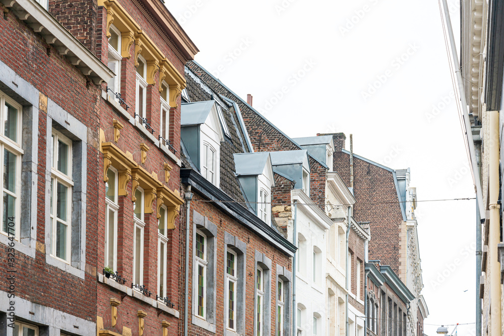 Fototapeta premium Antique building view in Old Town Maastricht, Netherlands.