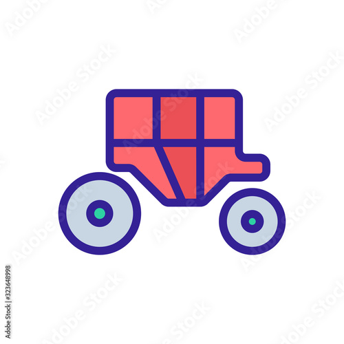Coach brougham icon vector. Thin line sign. Isolated contour symbol illustration