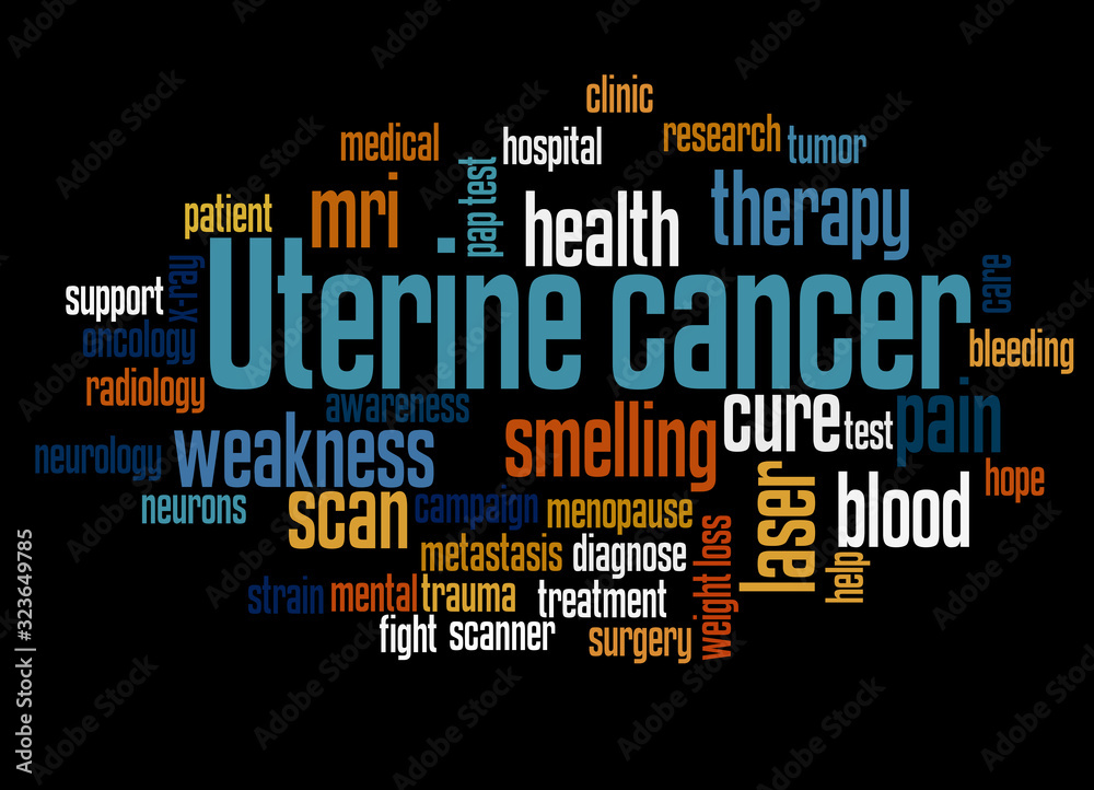 Uterine cancer  word cloud concept 3
