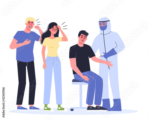 2019-nCoV symptoms and treatment. Coronovirus alert. Doctor