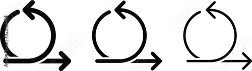 Agile icon, vector line illustration photo