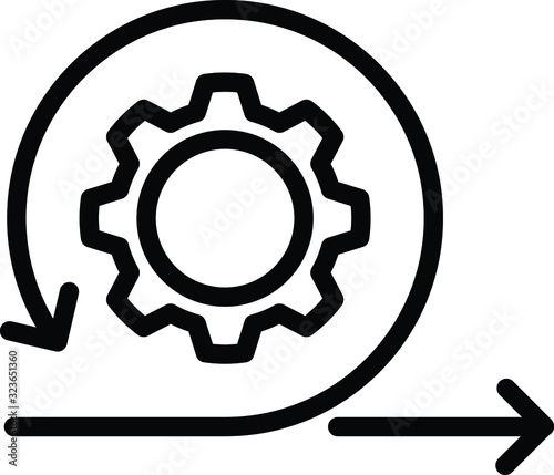 Agile icon, vector line illustration