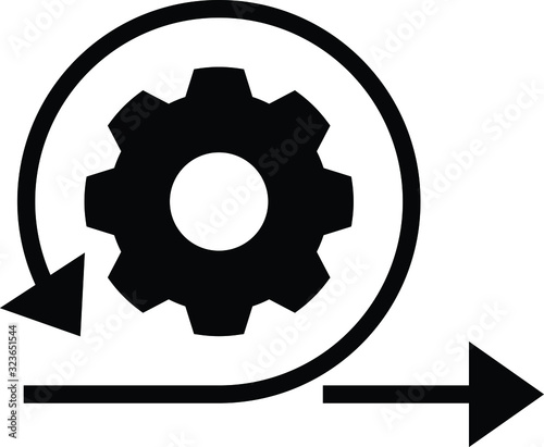 Agile icon, vector line illustration