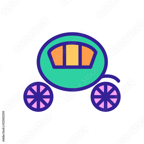 Coach brougham icon vector. Thin line sign. Isolated contour symbol illustration