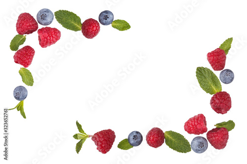Fresh berries border.