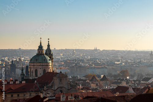 Panorama of Prague city landscape