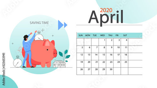 Real estate advantage annual calendar April. Idea of house for sale
