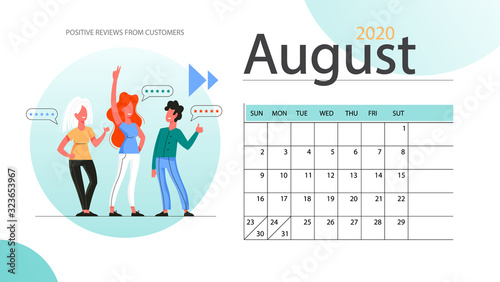 Real estate advantage annual calendar August. Idea of house for sale