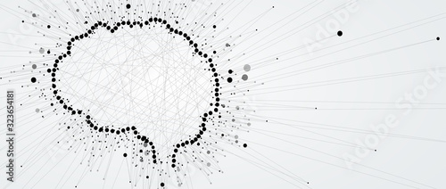 Abstract human brain. Artificial intelligence technology. Science background
