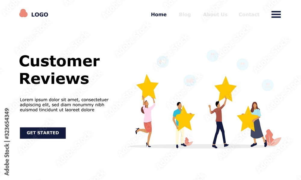 Customer Reviews Vector Concept Illustration, Suitable for web landing page, ui,  mobile app, editorial design, flyer, banner, and other related occasion