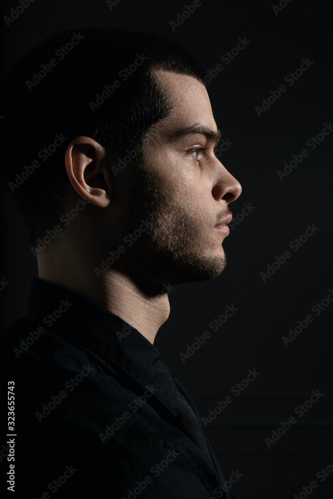 Low-key portrait of modern business person Low-key portrait of modern business person
