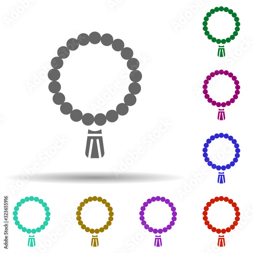 Prayer in multi color style icon. Simple glyph, flat vector of world religiosity icons for ui and ux, website or mobile application