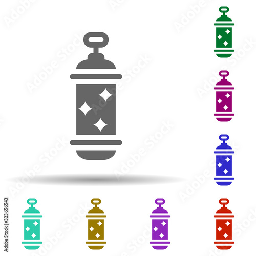 Lantern in multi color style icon. Simple glyph, flat vector of world religiosity icons for ui and ux, website or mobile application