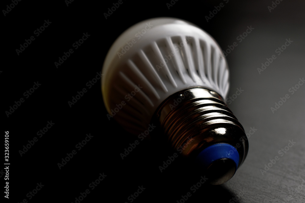 light bulb on black background light bulb on black background