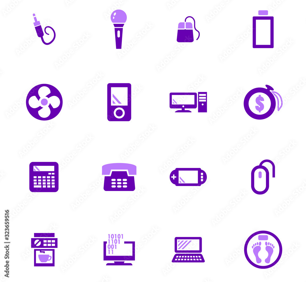Home appliances icons set Home appliances icons set