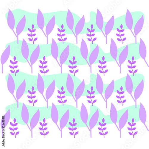 flowers leaf pattern vector line