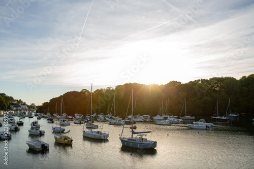 Coucher de soleil à Conleau, Morbihan, France photo