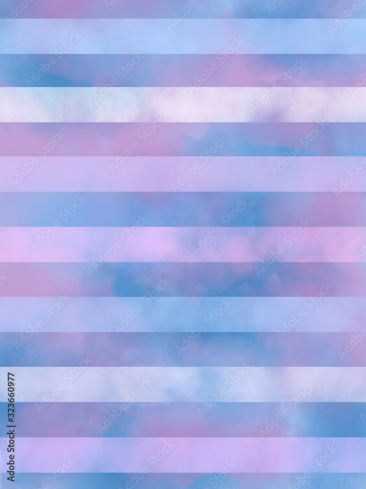 Abstract romantic watercolor pretty background blue with pink and stripes Abstract romantic watercolor pretty background blue with pink and stripes