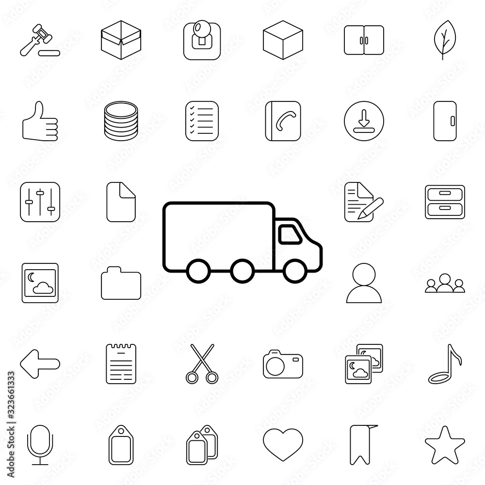 Truck icon. Universal set of web for website design and development, app development Truck icon. Universal set of web for website design and development, app development