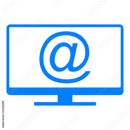 E-mail symbol und Monitor