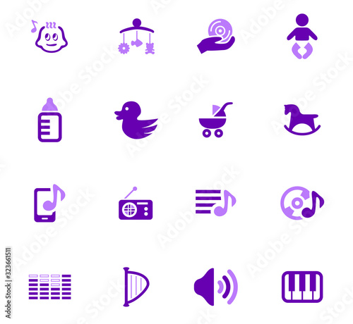 Jazz and Blues icons set
