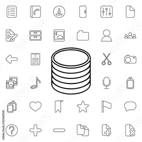 Stack of coins icon. Universal set of web for website design and development, app development