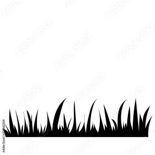 vector, isolated, black silhouette grass