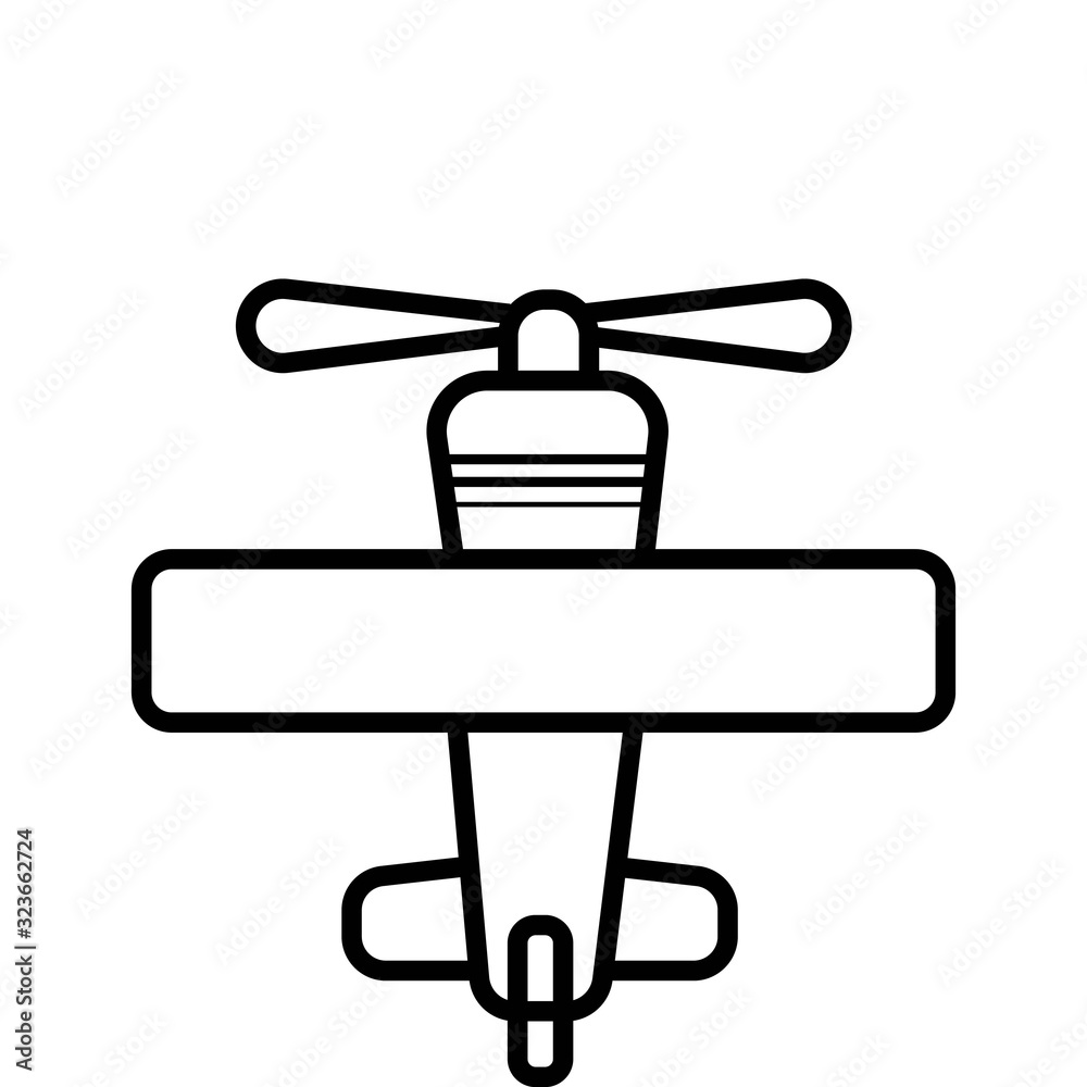 Commercial Airplane jet Mini icon vector