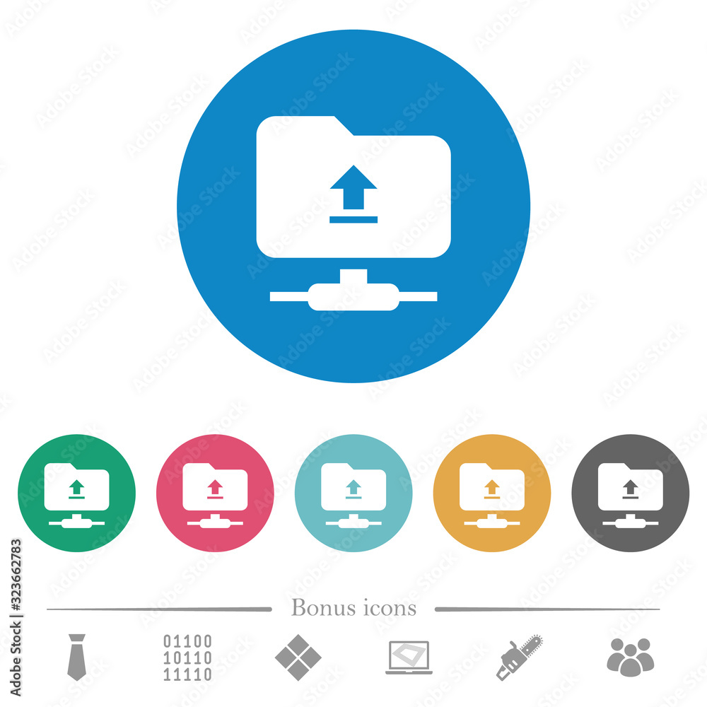 Upload to ftp flat round icons Upload to ftp flat round icons