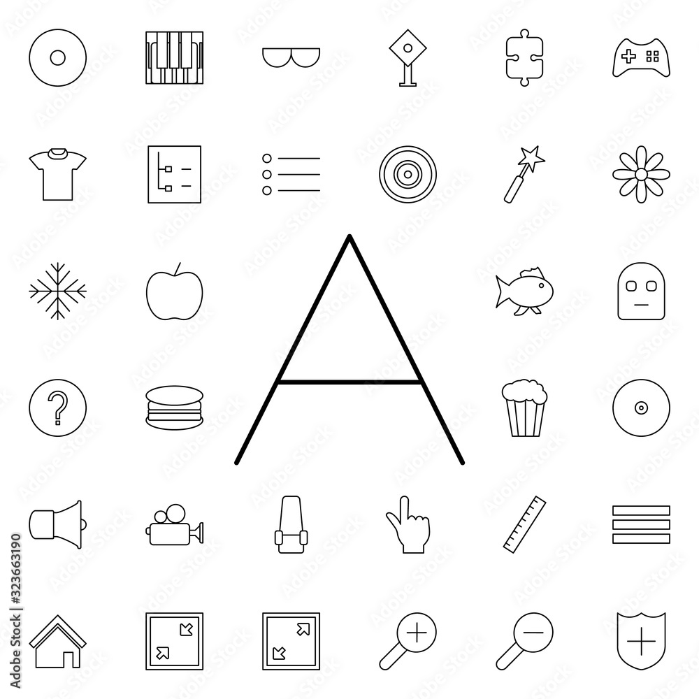 Fototapeta premium font sign icon. Universal set of web for website design and development, app development
