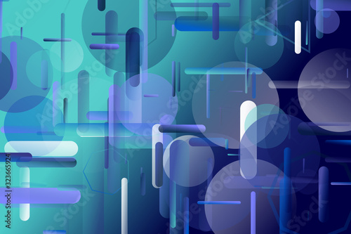 Random geometrical trendy webpage background - abstract chaotic vector graphic from geometric shapes
