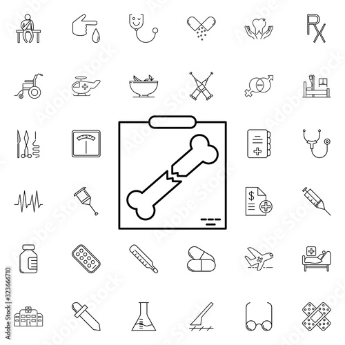 x-ray icon. Universal set of medicine for website design and development, app development