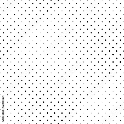 Seamless circle pattern background - black and white abstract vector illustration from dots