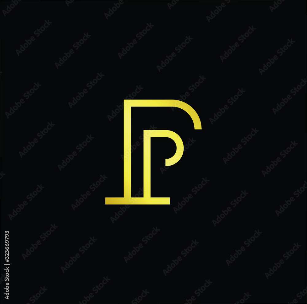 Outstanding professional elegant trendy awesome artistic black and white color FP PF initial based Alphabet icon logo. Outstanding professional elegant trendy awesome artistic black and white color FP PF initial based Alphabet icon logo.