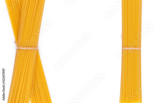 Italian pasta on a white isolated background