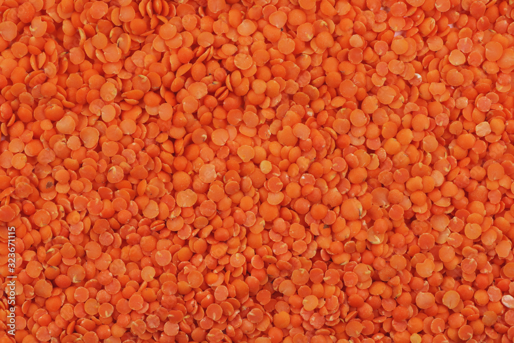 Red Lentil Texture Background Top View Red Lentil Texture Background Top View