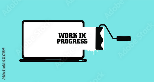 Work in progress vector background.