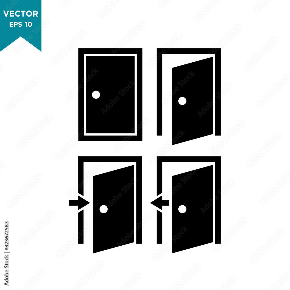door icon in trendy flat design vector logo template door icon in trendy flat design vector logo template
