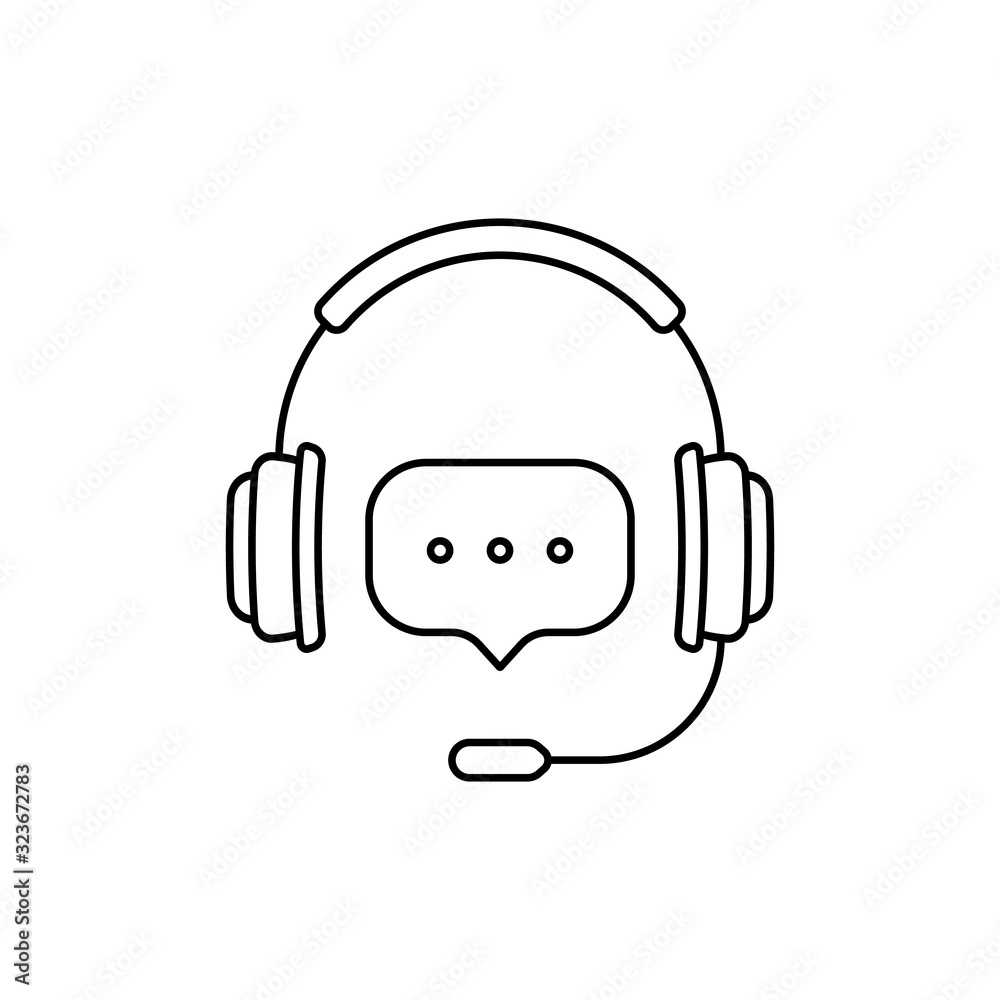 thin line support service icon thin line support service icon