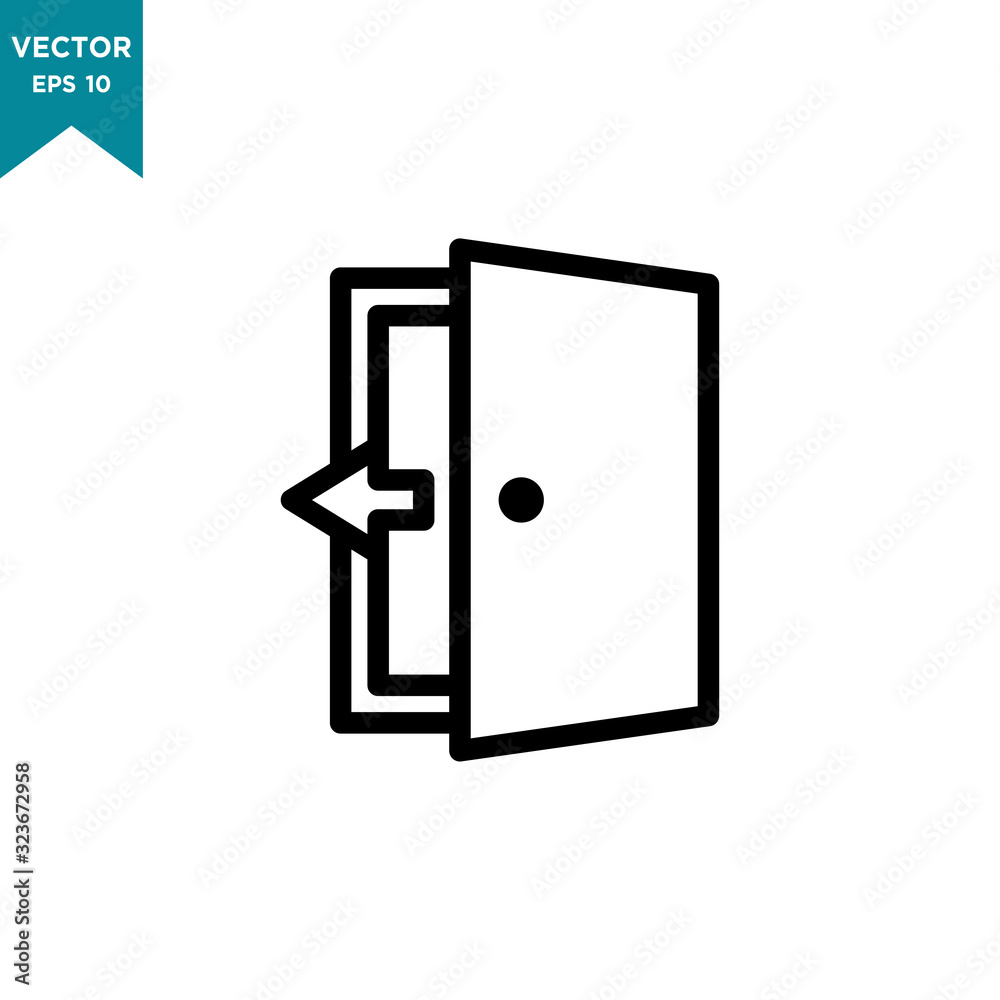 door icon in trendy flat design vector logo template door icon in trendy flat design vector logo template